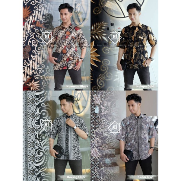 kemaja batik tangan panjang - baju kemeja -  pakaian pria - set batik couple kekinian - batik modern