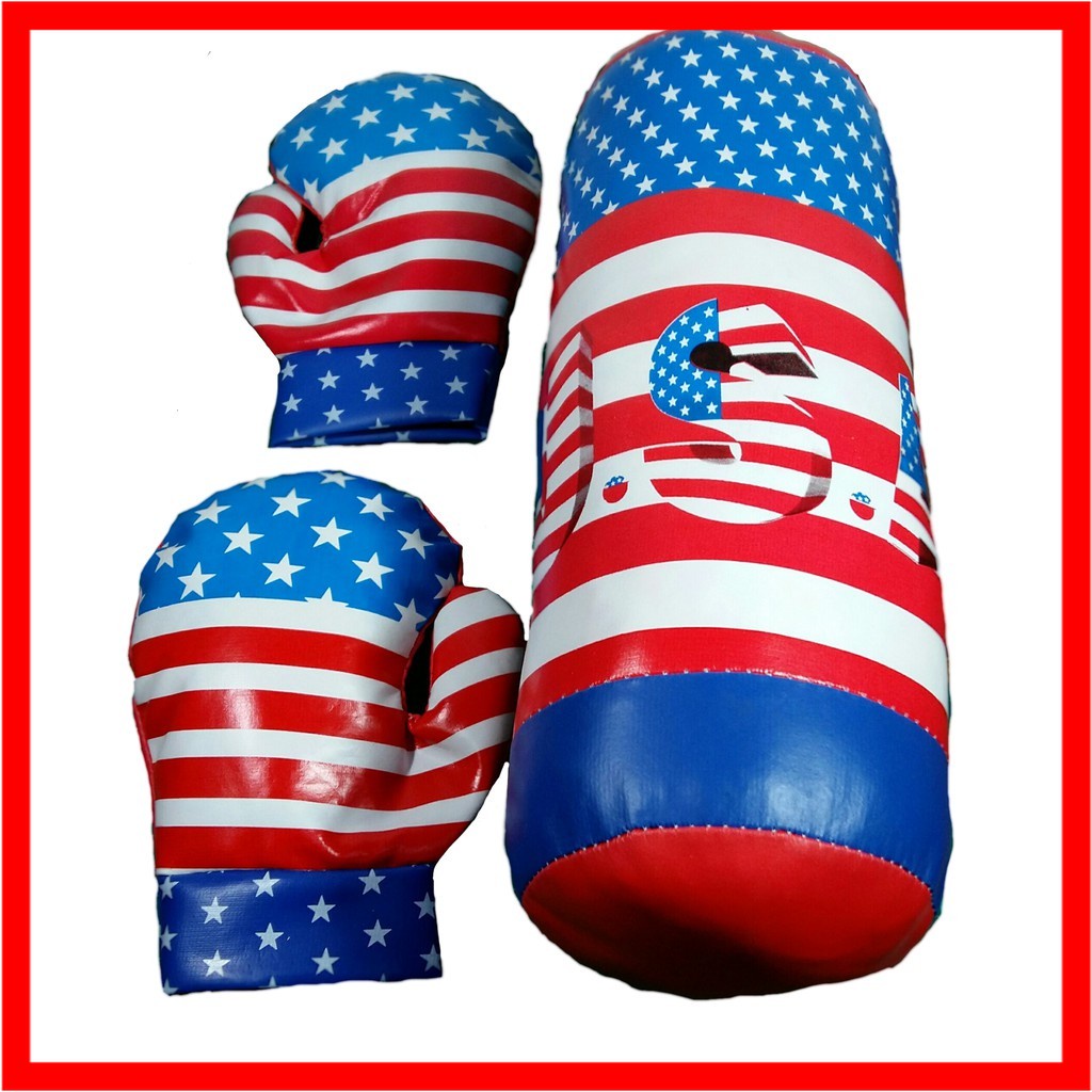 Mainan Anak Laki Laki Sarung Tinju USA Samsak Tinju Mini