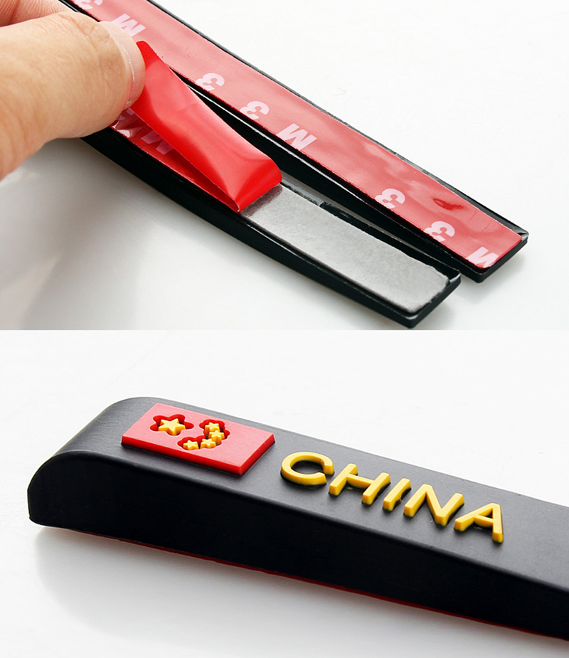 6PCS/Set For  Skoda emblem Car Door Edge Guard Strip Scratch Protector Rearview Mirror Protector Rubber Bumper Anti-collision Sticker Trim Guard