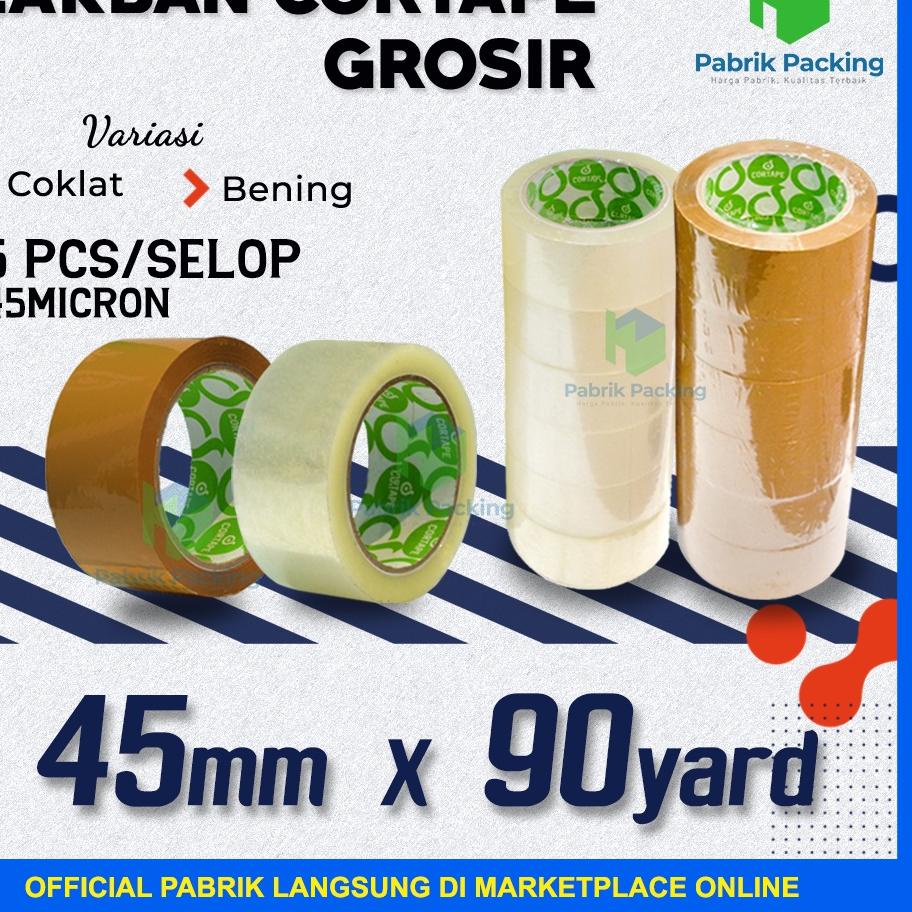 

Terbaik! Lakban Cortape Grosir - Ukuran 45mm x 90yard Slop Termurah .