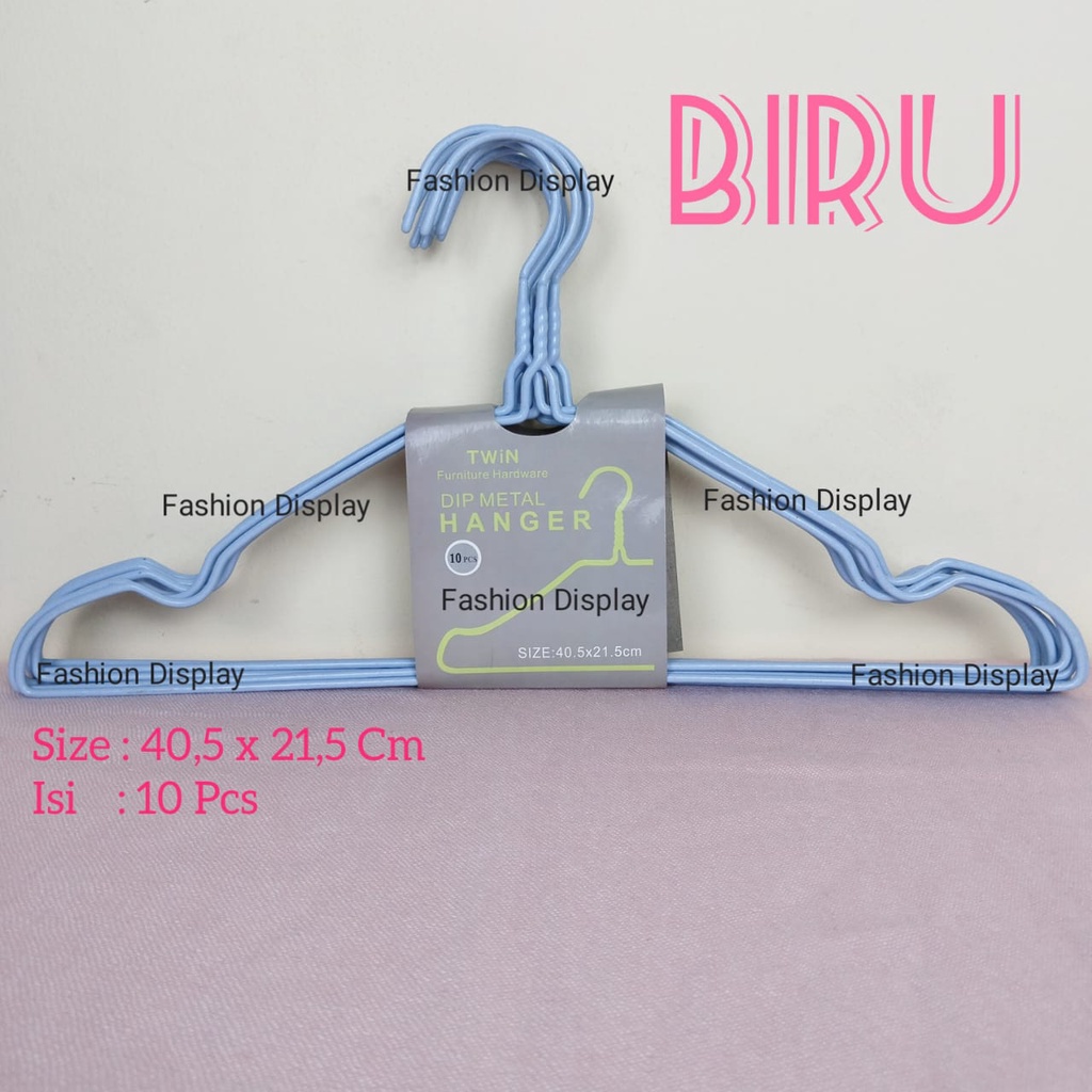 Hanger Kawat Coating Hanger Besi Gantungan Baju Premium Tebal Display Pakaian - PAK C