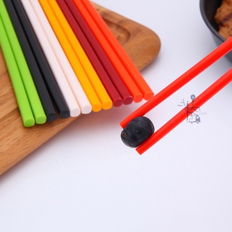 AIO Plastic-Sumpit Mie Melamin ISI 2 PCS (1 PASANG) Warna Chopstick Premium Set Alat Makan