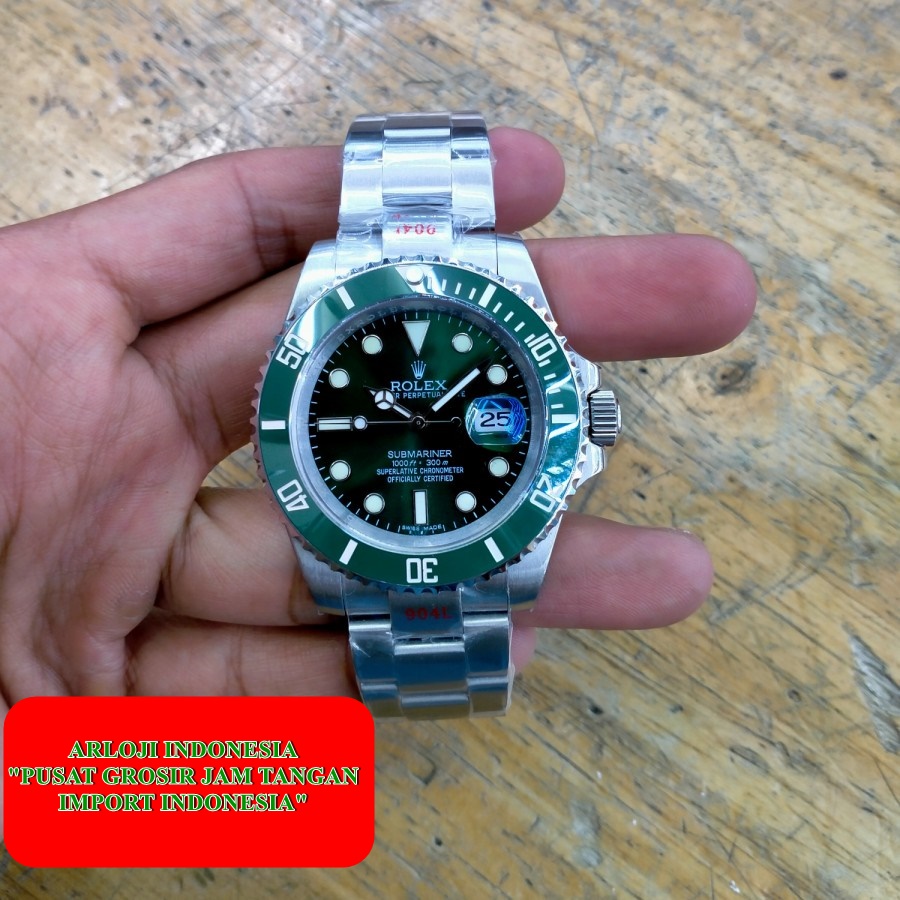 Flash Sale Jam Rolex Hulk Submariner 116610lv Clone Saphire Garansi 1th