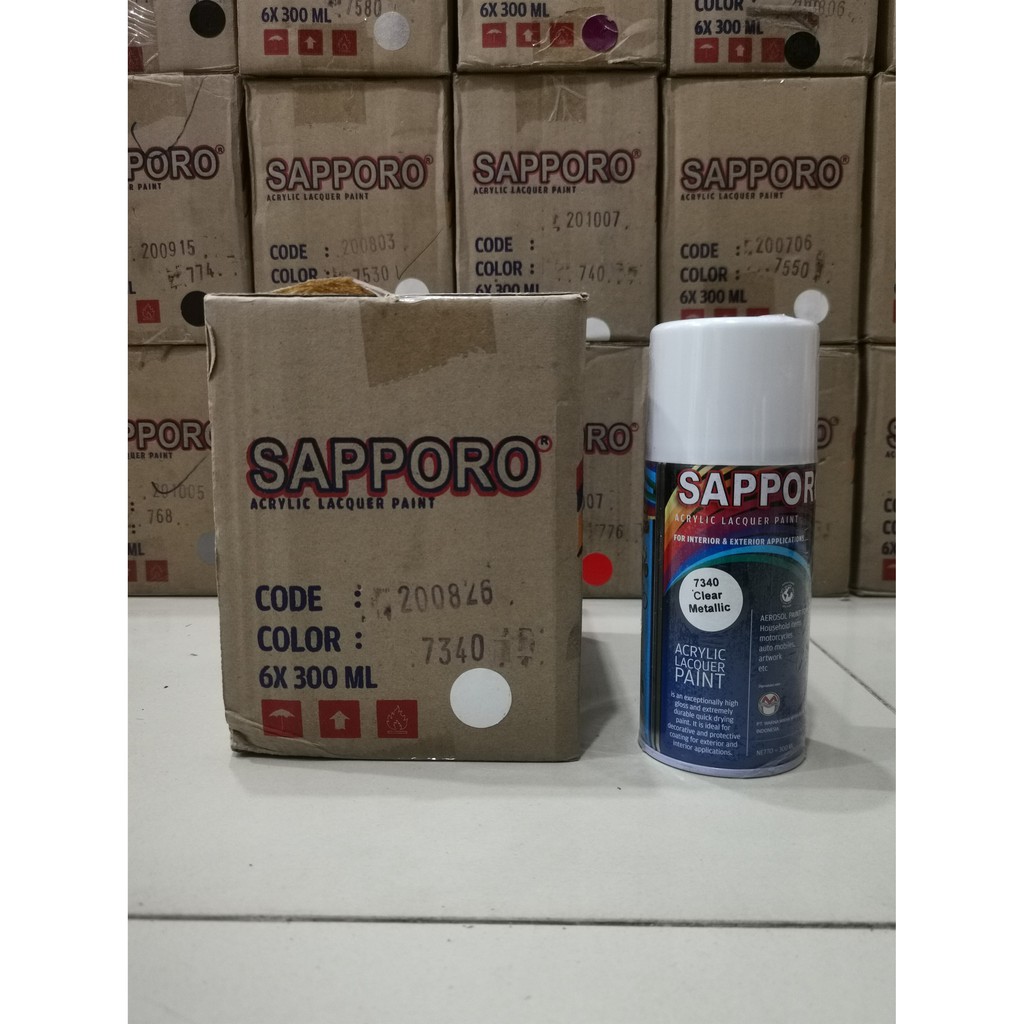 Cat Semprot Sapporo Paint 7340 Clear Metallic - Vernis Metalik