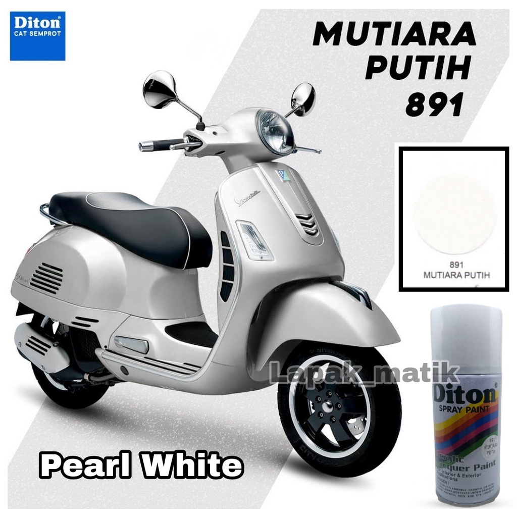 Pilok Diton Satin Pastel Mutiara Putih WHITE 891 300ml Pearl white