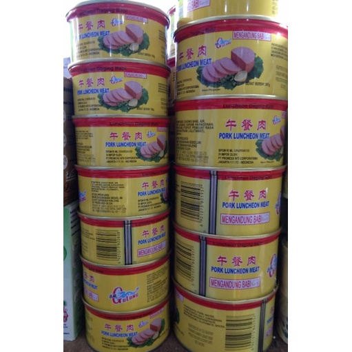 

Gulong Pork Luncheon Meat / Kornet Babi / Ngou Cang Bak / Luncheon Daging Babi / Daging Kaleng
