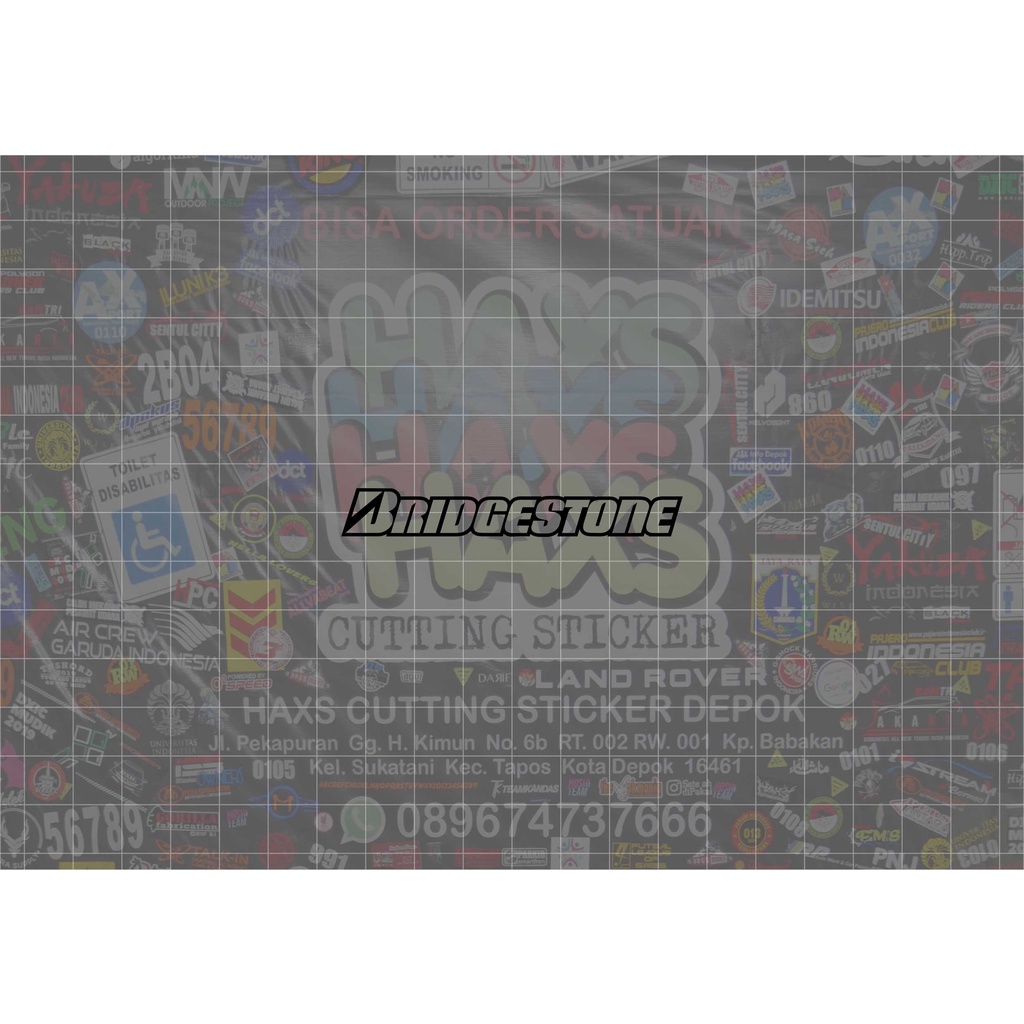Cutting Sticker Logo Tulisan Bridgestone Mobil Motor Kecil Ukuran 7 Cm