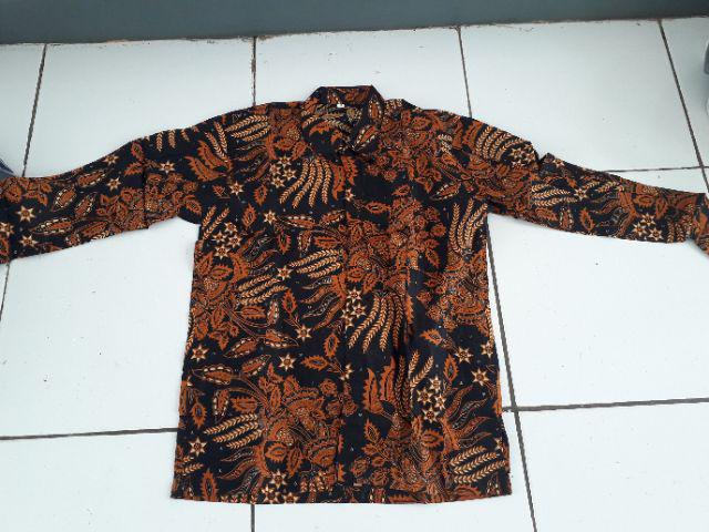 Kemeja Batik Lengan Panjang Batik  Danabrata Pria Motif Songket Hijau Kode 031 M L Xl Xxl Regular