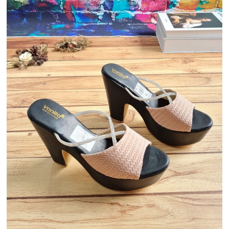 ABBUSHOES Us 109 wedges kokop silang rajut melborn 9cm