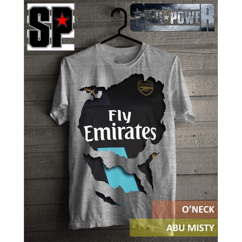 KAOS 3D DISTRO SATUAN BOLA ARSENAL JERSEY COSTUME 1 ORIGINAL SOULPOWERSTYLE