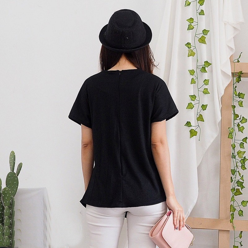 [baju wanita korea]  Baju Atasan Wanita Blouse Bangkok Korea Import Hitam Merah Biru