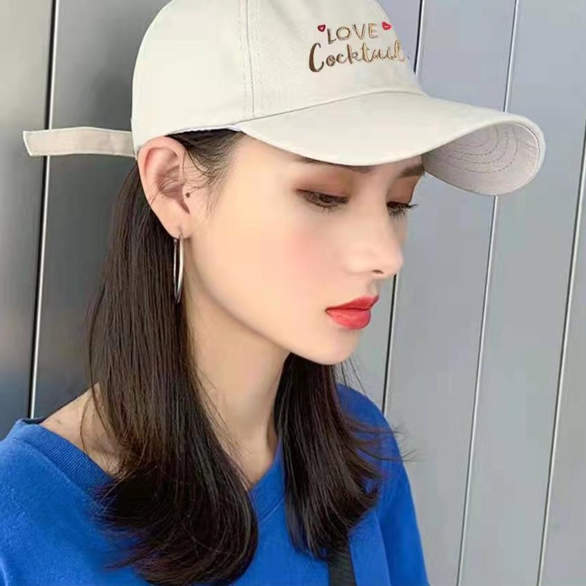 Update Terbatas (Hello Girl)MZ14 Topi Baseball Wanita Import Motif Love Cocktail .