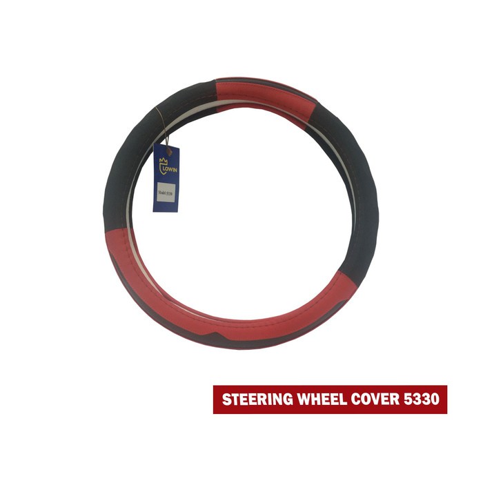 SARUNG SETIR MOBIL / STEERING WHEEL COVER PREMIUM KULIT LOWIN 5330