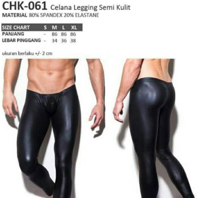 Celana legging semi kulit sport fitness bodyfit