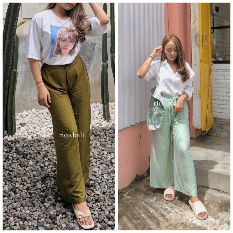 KULOT RAYON POLOS | KULOT HW RAYON | CELANA PANTAI | KULOT HIGHT WAIST | KULOT VIRAL | KULOT MURAH |