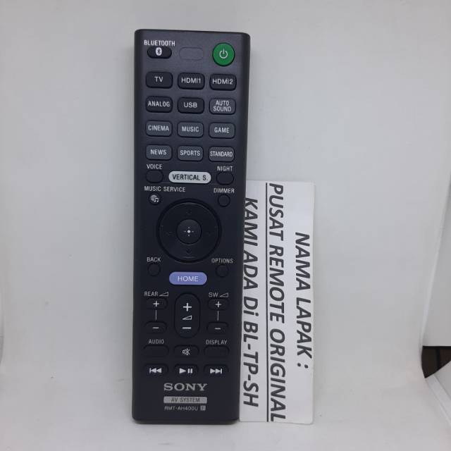 REMOTE REMOT HOME THEATER SONY RMT-AH400U ORIGINAL ASLI