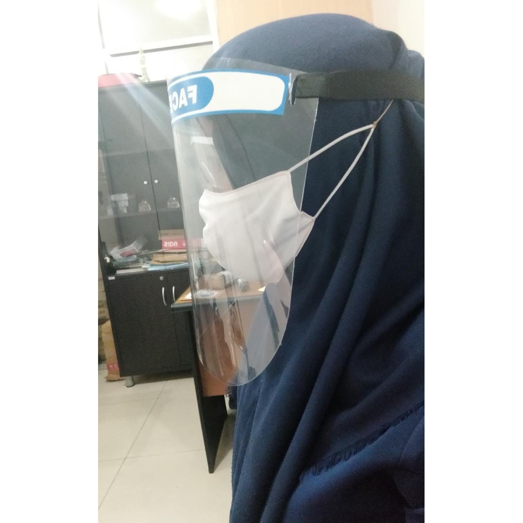 Face shield masker mika medis transparan pelindung safety mask FACE MASK Pelindung wajah APD