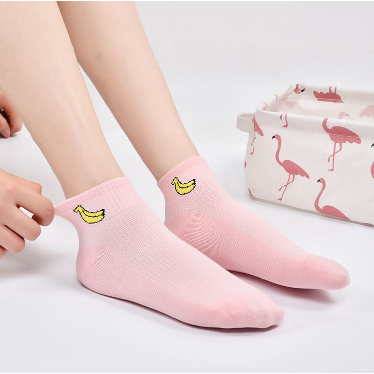 T&amp;Y Kaos Kaki Motif Buah Cute Kaoskaki Pendek Socks Fruit Fashion Wanita Korea Import