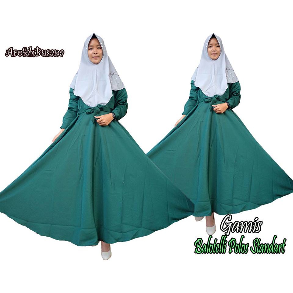 Gamis baloteli polos ukuran standar  Shopee Indonesia
