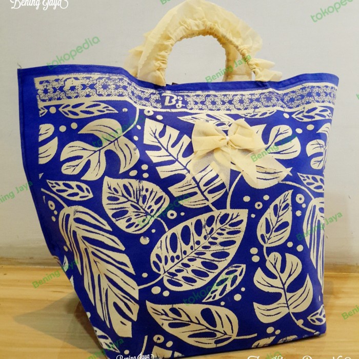 

NEW Tas Hajatan Goodie Bag Spunbond Kibir 22 Motif Daun Hijau - Biru BCA