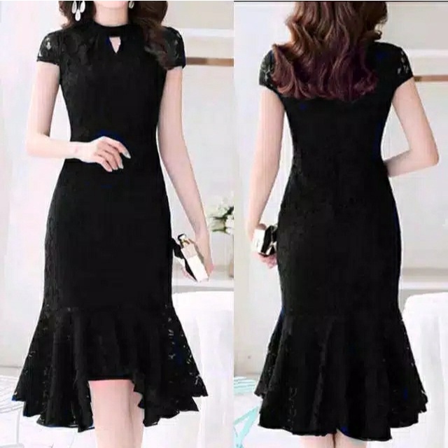 *[RXFK] Dress Casual Brukat Wanita / Dress Elegant Wanita Terbaru / Dress Brukat Wanita Kekinian