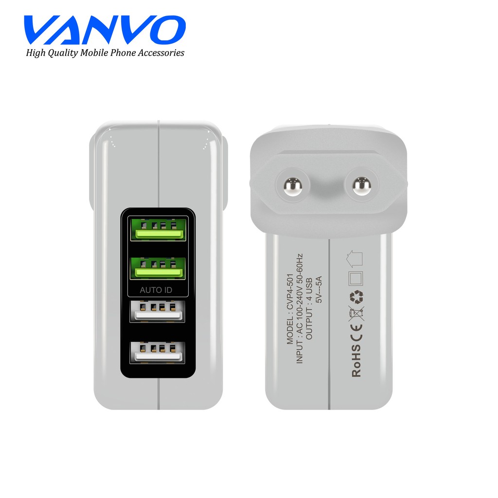 Home Charger Vanvo 4 USB CVP4-501