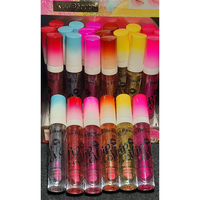 PROMO PERPCS!!!LIP OIL KISS BEAUTY 70279 5 D COLOR CARMING