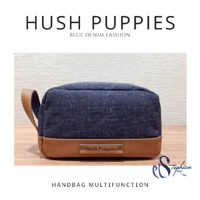 Handbag clutch hush puppies man short pria cowok murah tas keren navy blue