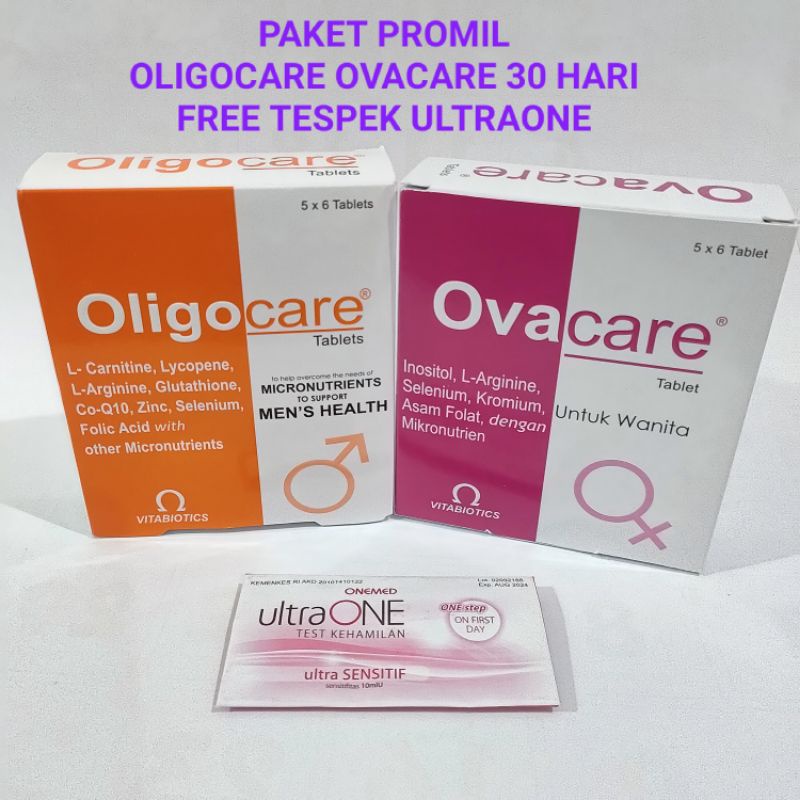 PAKET OLIGOCARE OVACARE 30 HARI FREE TESPEK ONEMED ULTRAONE KESUBURAN PRIA WANITA PROMIL PASUTRI VITAMIN SUAMI ISTRI REKOMENDASI DOKTER