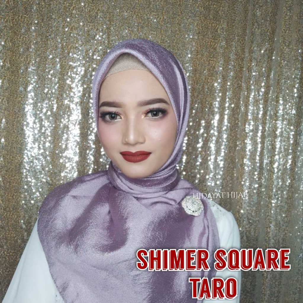 Segi Empat Organza Shimer/Hijab Pesta/Segi Empat Glowing