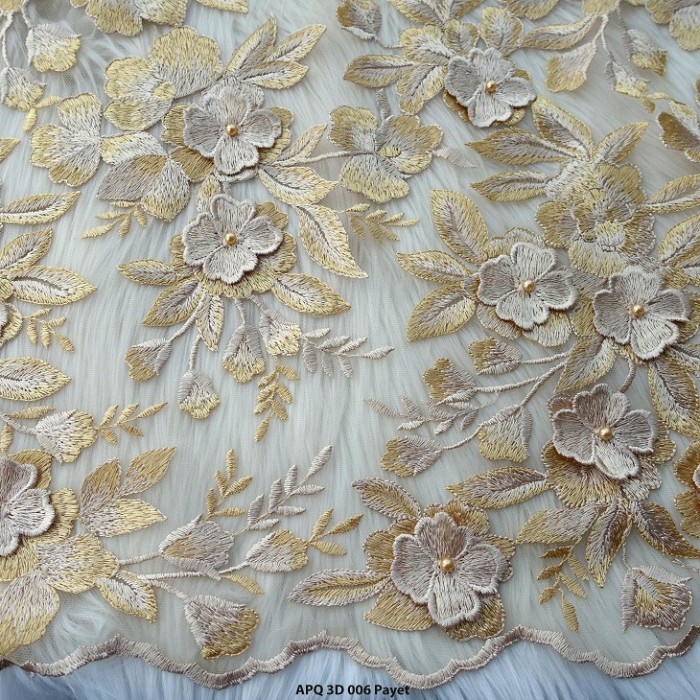 Kain Brukat / Kain Brokat -APQ 3D 006 (Payet) - Gold