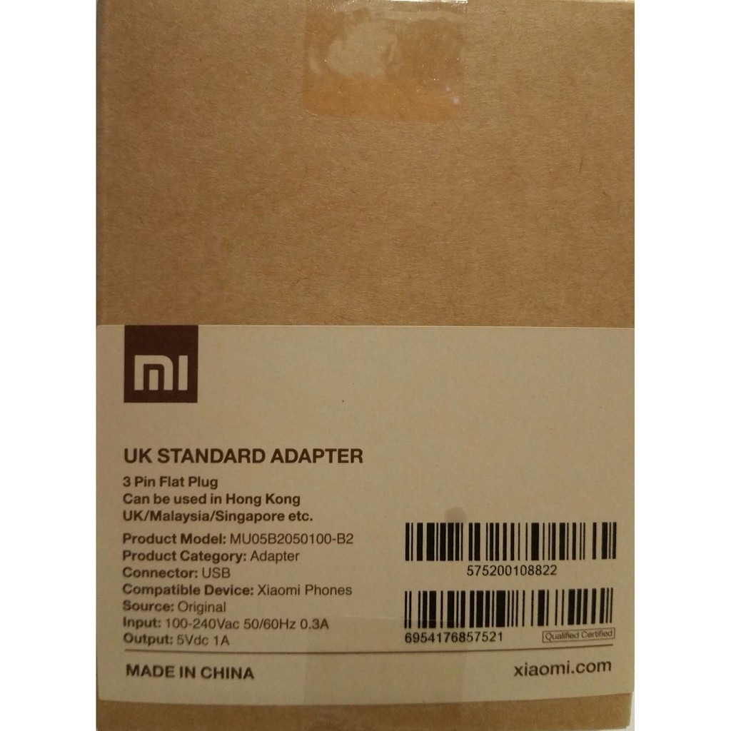 Xiaomi Mi Charger 1A Original