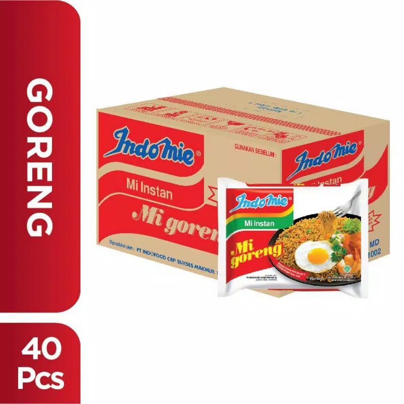 

(jatim) BYM TERMURAH!! INDOMIE GORENG 1 KARTON ISI 40 PCS