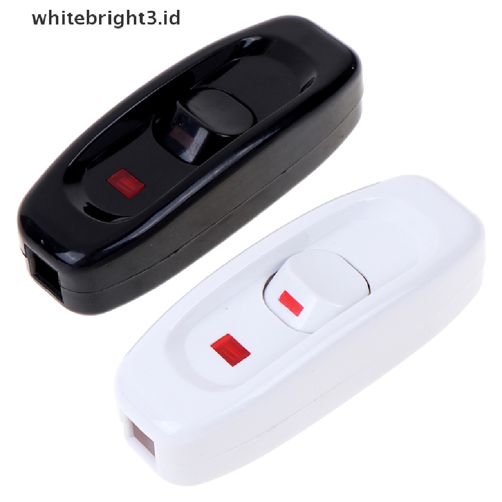 (whitebright3.id) Saklar On / Off Lampu Meja 10A Warna Hitam / Putih