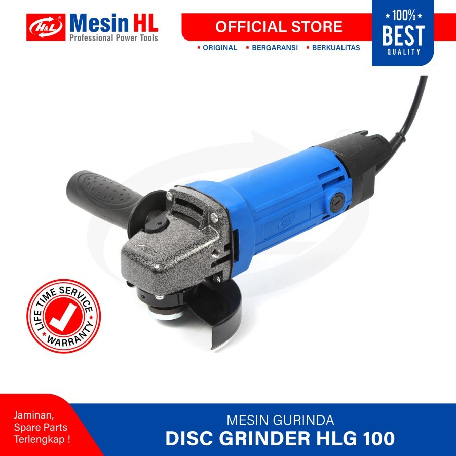 HLG 100 H&amp;L mesin Gerinda tangan 4 inch Angle Grinder GARANSI RESMI COD