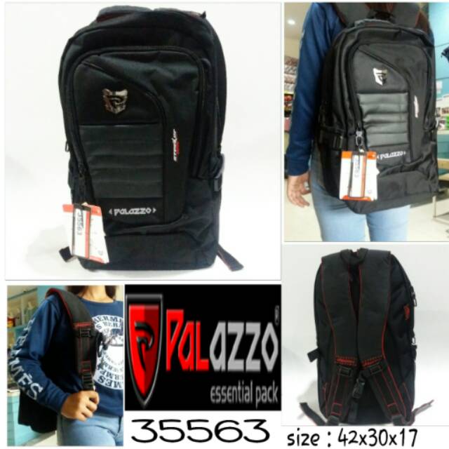 Tas Backpack palazzo 35563 tas ransel sekolah tas hitam palazzo murah