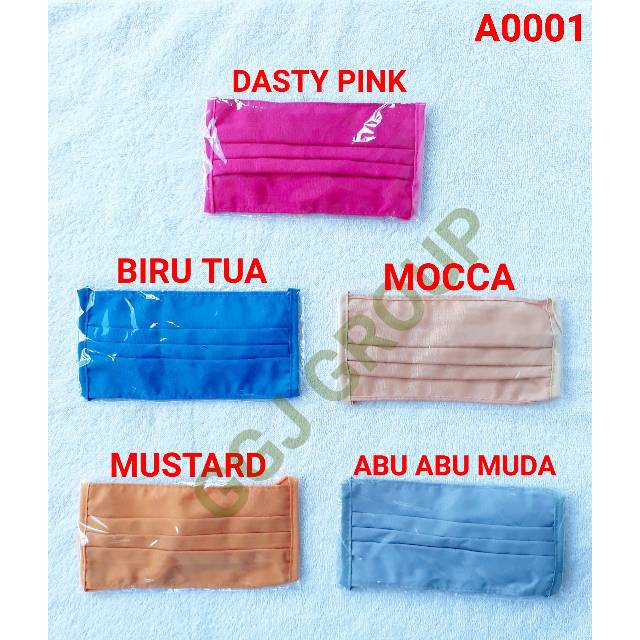 A ( A0001 ) MASKER  HIJAB KAIN/ TALI SAMBUNG - PUTUS / FREE PLASTIK