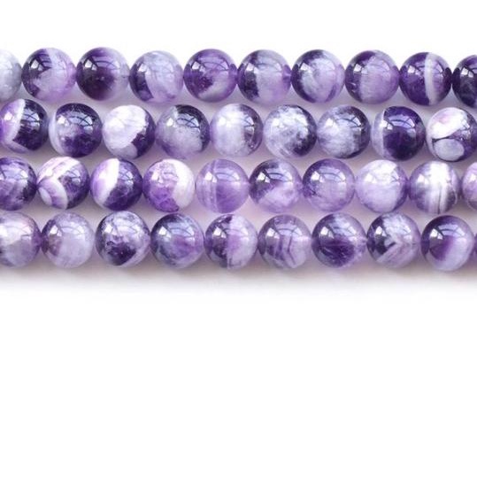 ➽ bahan batu kecubung susu amethyst kalimantan martapura akik asli - enam mm ◌