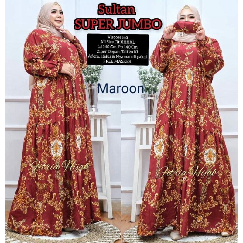 Sultan Super Jumbo Maxy Gamis Viscose LD 140