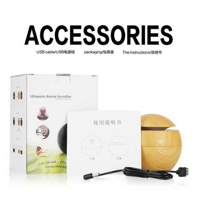 UltraSonic Aroma Aromatherapy Air Humidifier Pelembab Pewangi Ruangan