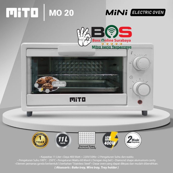 Oven Mini Mito 11L MO 20 Mito Electric Oven Mini MO-20 11 Liter