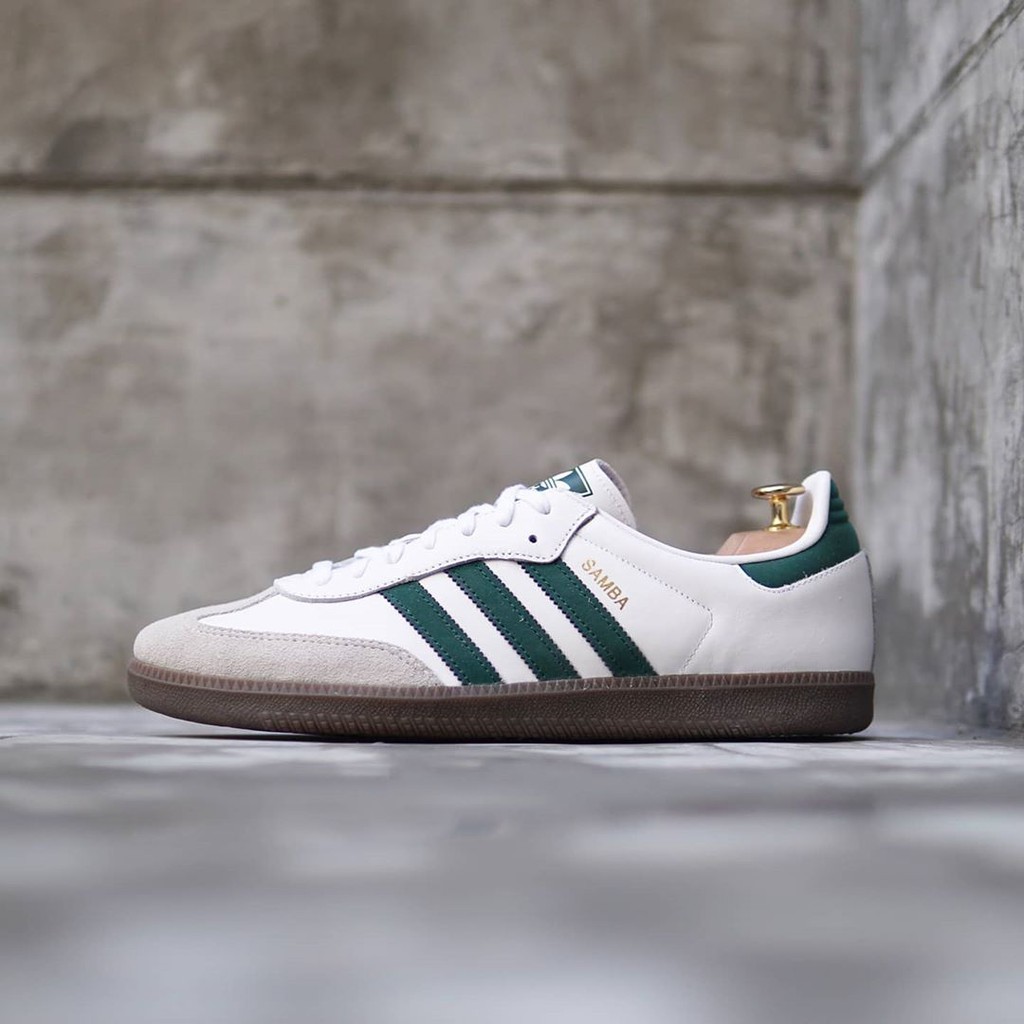 adidas samba green stripe