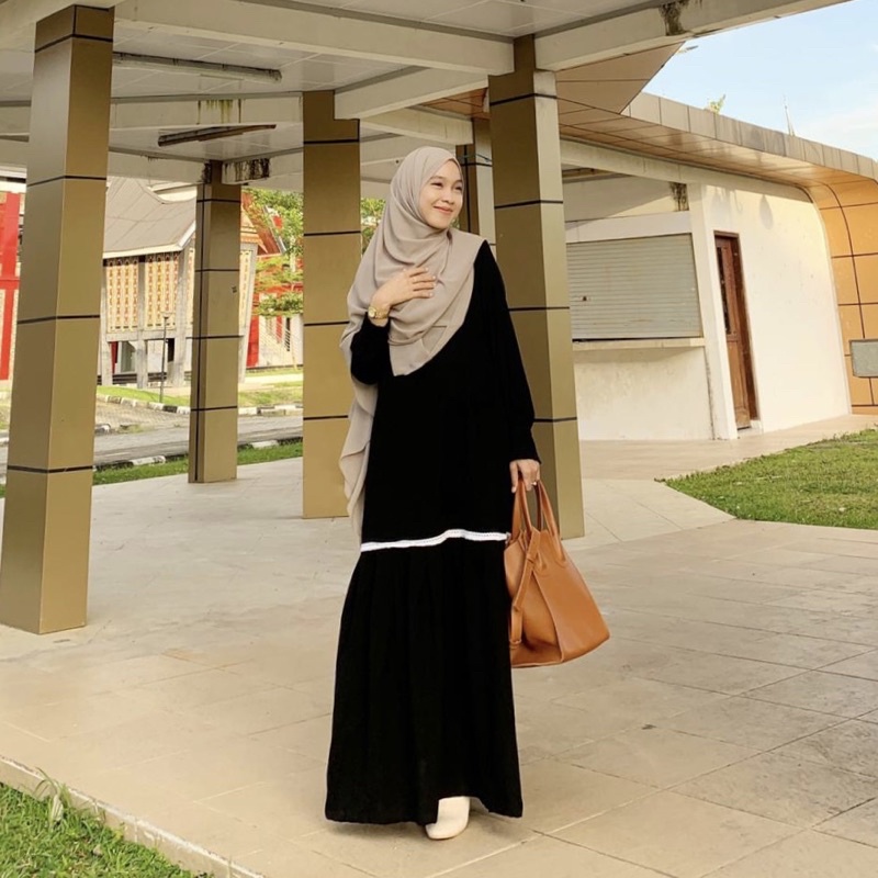 Hawa Dress by LW Zihan | Dress polos | Jet Black