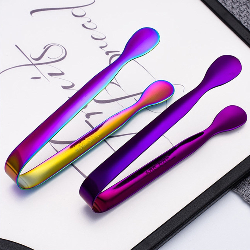 REBUY Mini Ice Tongs Multicolored Kitchen Accessories Cube Sugar Tongs Tea Small Party Dessert Bar Utensil Bread Food Serving Clip/Multicolor