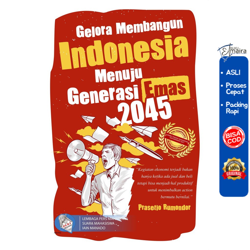 Buku Gelora Membangun Indonesia Menuju Generasi Emas 2045 - DEEPUBLISH