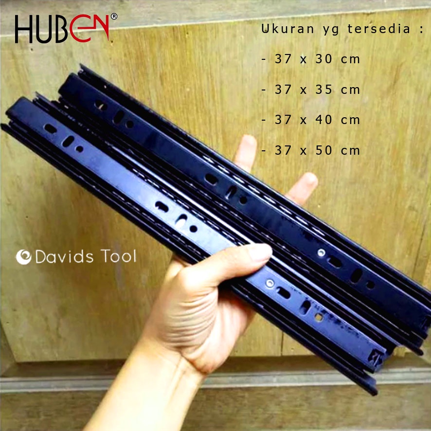 Huben Rel Laci Double Track Meja Lemari Hitam Rell 40 50 Cm