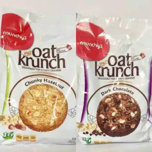 

biskuit oat crunch munchys (dark chocolate,hazelnut,strawberry,nutty chocolate)
