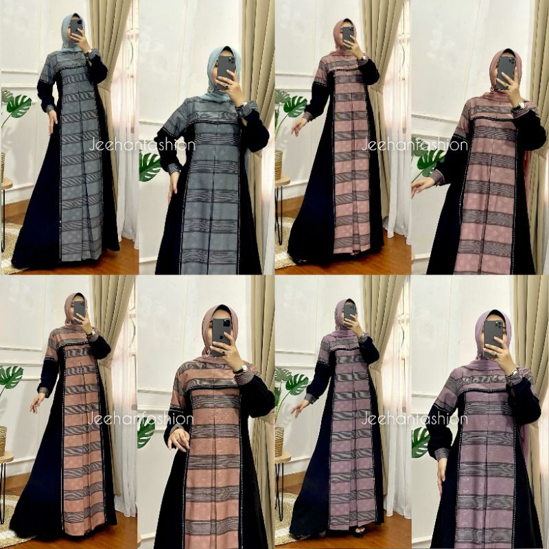 Gamis Motif Kekinian / Gamis Pesta / Gamis Fashion / Gamis Wanita