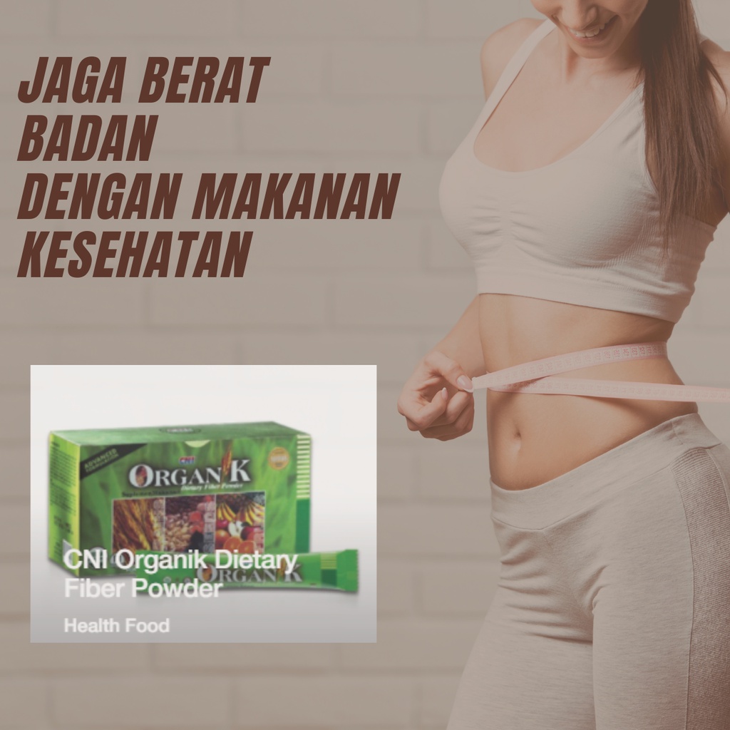 Cni Oganik Fiber Dietary Powder Suplemen Serat Menurunkan Resiko Kolesterol Kegemukan 15 Stik 8gr