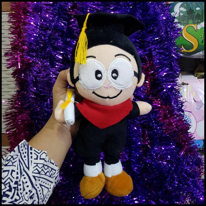 Muchmuashop | Boneka Wisuda/ Boneka Nobita/ Boneka Graduation Nobita